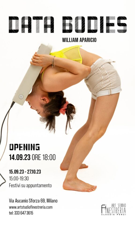 Locandina Art Studio Finestreria gallery home art studio finestreria gallery: è una galleria d'arte con approccio sperimentale che coinvolge collezionisti di tutto il mondo. art gallery. William Aparicio visualartist fotografo -Data Bodies- Si propone di esplorare il connubio tra l’essenza umana e il mondo digitale collection pittura fotografia contemporary art